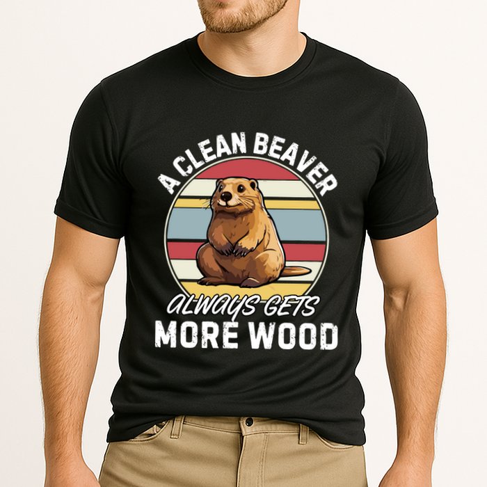 A Clean Beaver Always Gets More Wood Cooling Performance Crew T-Shirt