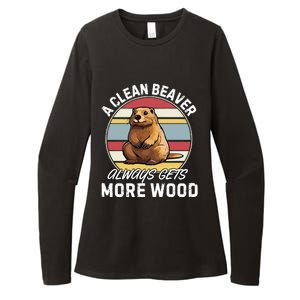 A Clean Beaver Always Gets More Wood Womens CVC Long Sleeve Shirt