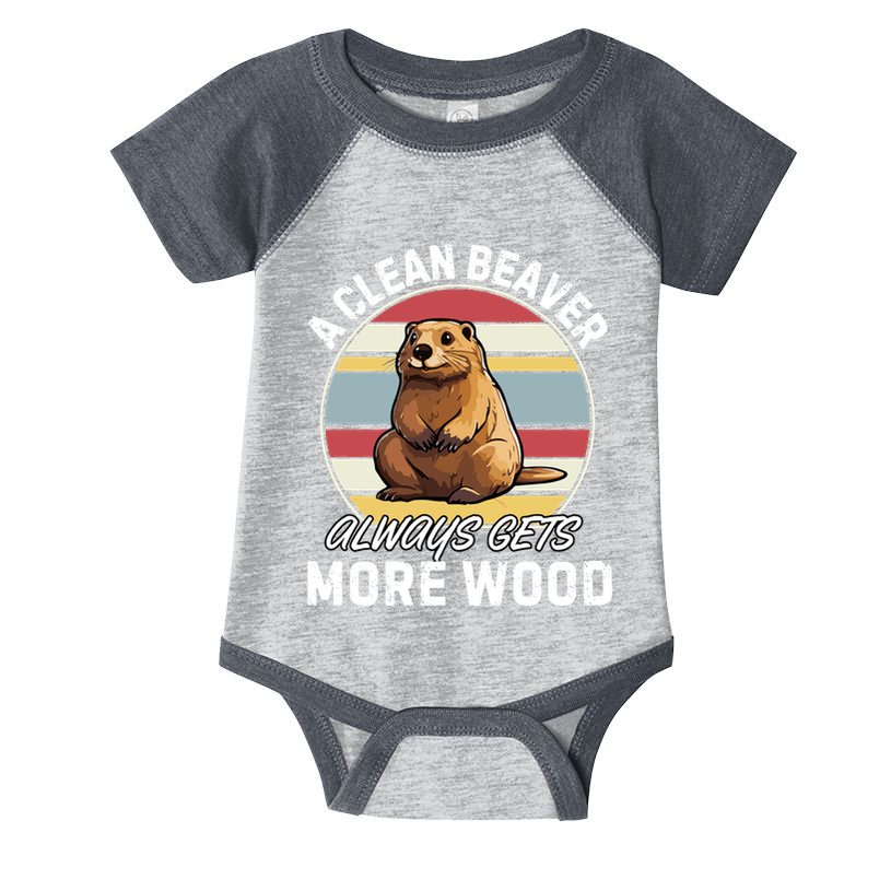 A Clean Beaver Always Gets More Wood Infant Baby Jersey Bodysuit