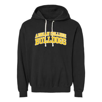 Adrian College Bulldogs Garment-Dyed Fleece Hoodie