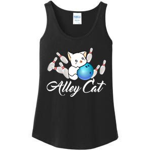 Alley Cat Bowling Gift Funny Bowler Bowling Great Gift Ladies Essential Tank