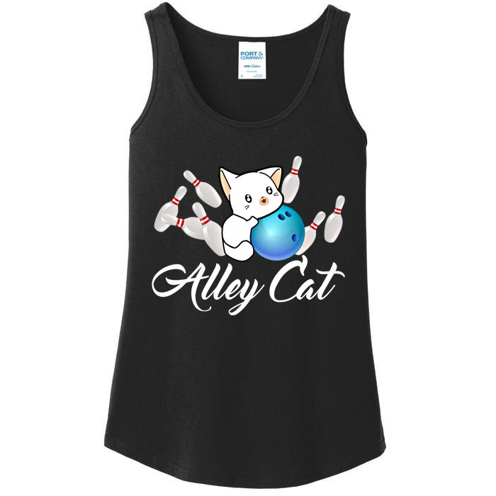 Alley Cat Bowling Gift Funny Bowler Bowling Great Gift Ladies Essential Tank