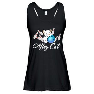 Alley Cat Bowling Gift Funny Bowler Bowling Great Gift Ladies Essential Flowy Tank