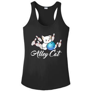 Alley Cat Bowling Gift Funny Bowler Bowling Great Gift Ladies PosiCharge Competitor Racerback Tank