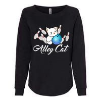 Alley Cat Bowling Gift Funny Bowler Bowling Great Gift Womens California Wash Sweatshirt