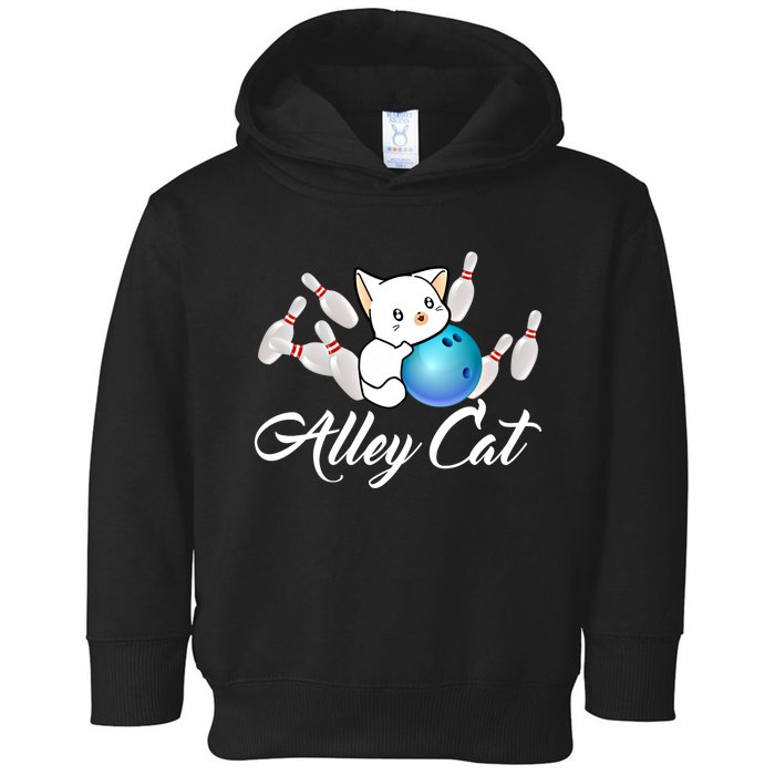 Alley Cat Bowling Gift Funny Bowler Bowling Great Gift Toddler Hoodie