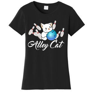 Alley Cat Bowling Gift Funny Bowler Bowling Great Gift Women's T-Shirt