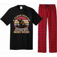 A Clean Beaver Always Gets More Wood Vintage Pajama Set