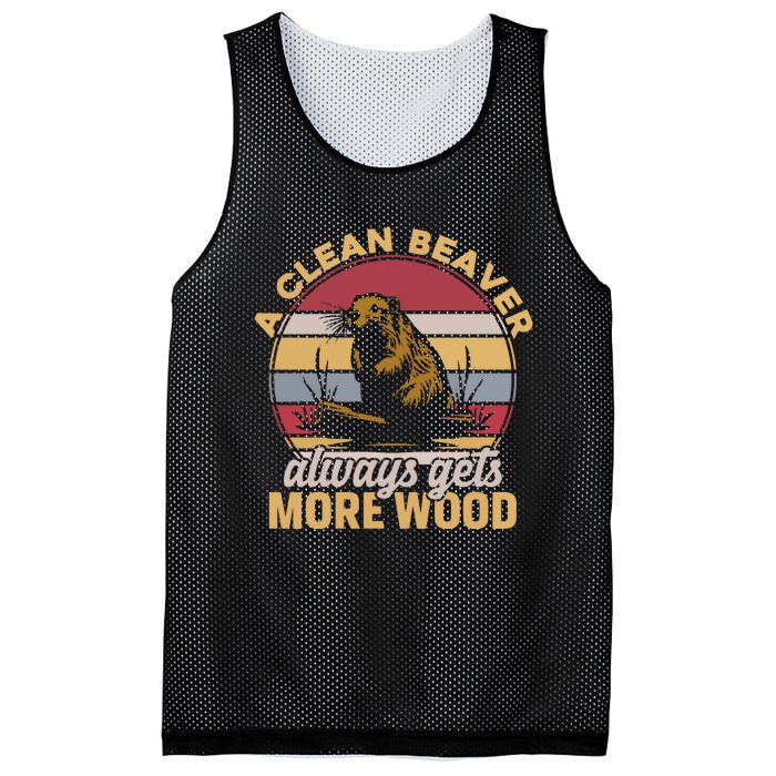 A Clean Beaver Always Gets More Wood Vintage Mesh Reversible Basketball Jersey Tank