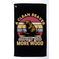 A Clean Beaver Always Gets More Wood Vintage Golf Towel