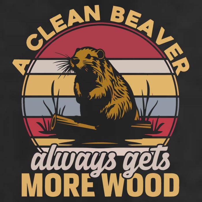 A Clean Beaver Always Gets More Wood Vintage Golf Towel