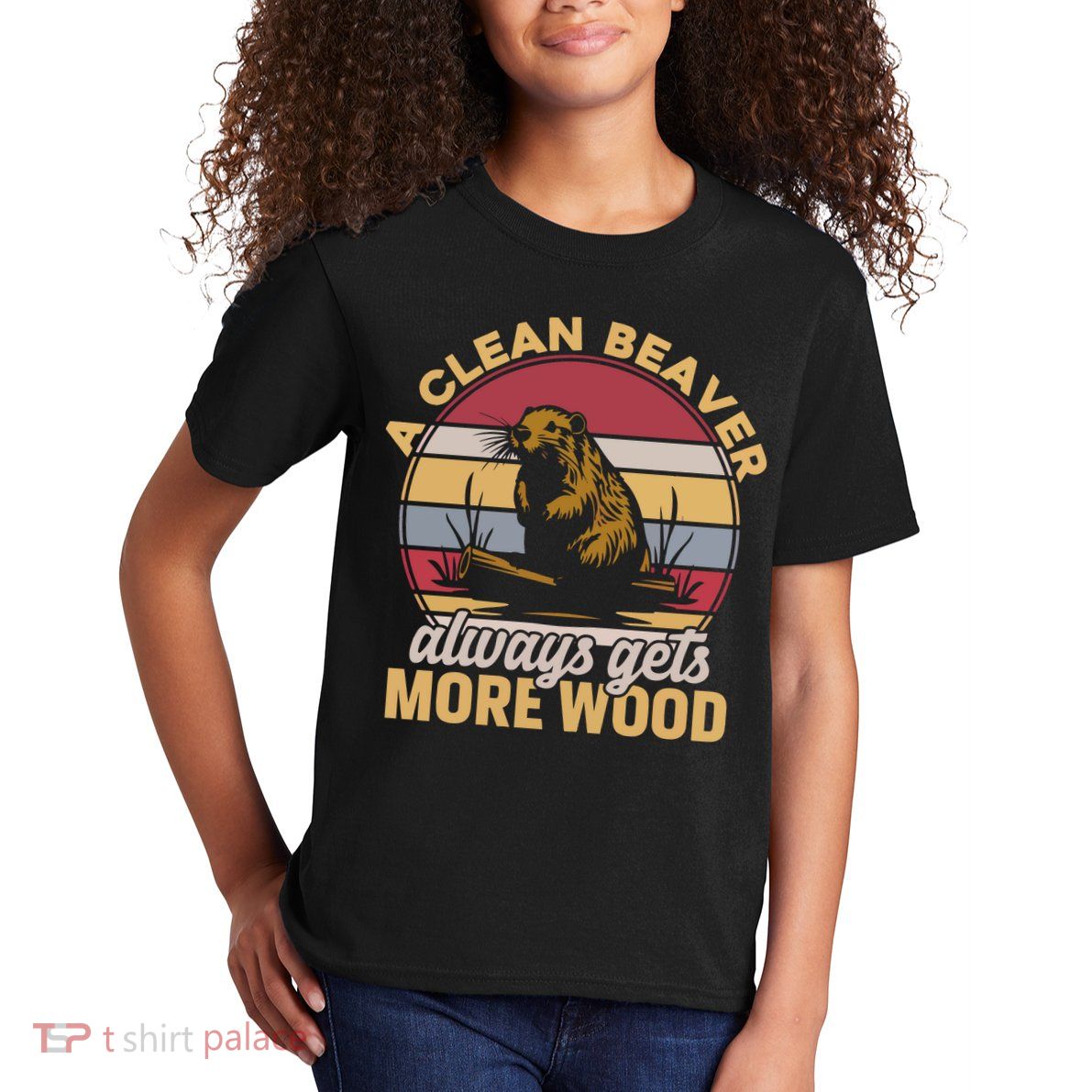 A Clean Beaver Always Gets More Wood Vintage Kids T-Shirt