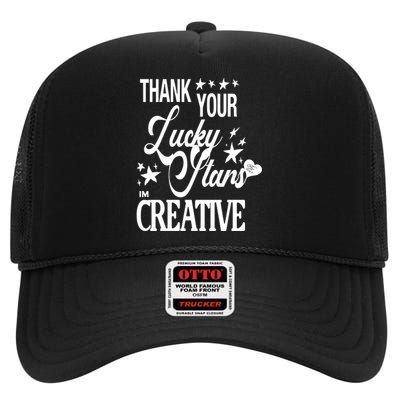 Alessia Cara Black Dead Man Thank You Lucky Stars Im Creative High Crown Mesh Back Trucker Hat