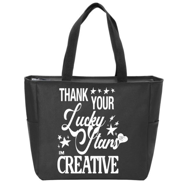 Alessia Cara Black Dead Man Thank You Lucky Stars Im Creative Zip Tote Bag