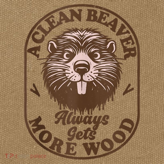 A Clean Beaver Always Gets More Wood Graphic Funny Raunchy Cotton Canvas Backpack