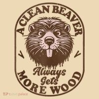 A Clean Beaver Always Gets More Wood Graphic Funny Raunchy Drawstring Bag