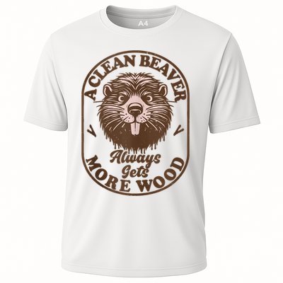 A Clean Beaver Always Gets More Wood Graphic Funny Raunchy Performance Shirt