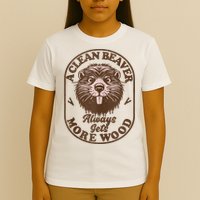 A Clean Beaver Always Gets More Wood Graphic Funny Raunchy T-Shirt