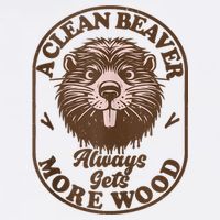 A Clean Beaver Always Gets More Wood Graphic Funny Raunchy Flatbill Hat