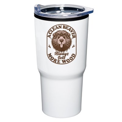 A Clean Beaver Always Gets More Wood Graphic Funny Raunchy Tumbler
