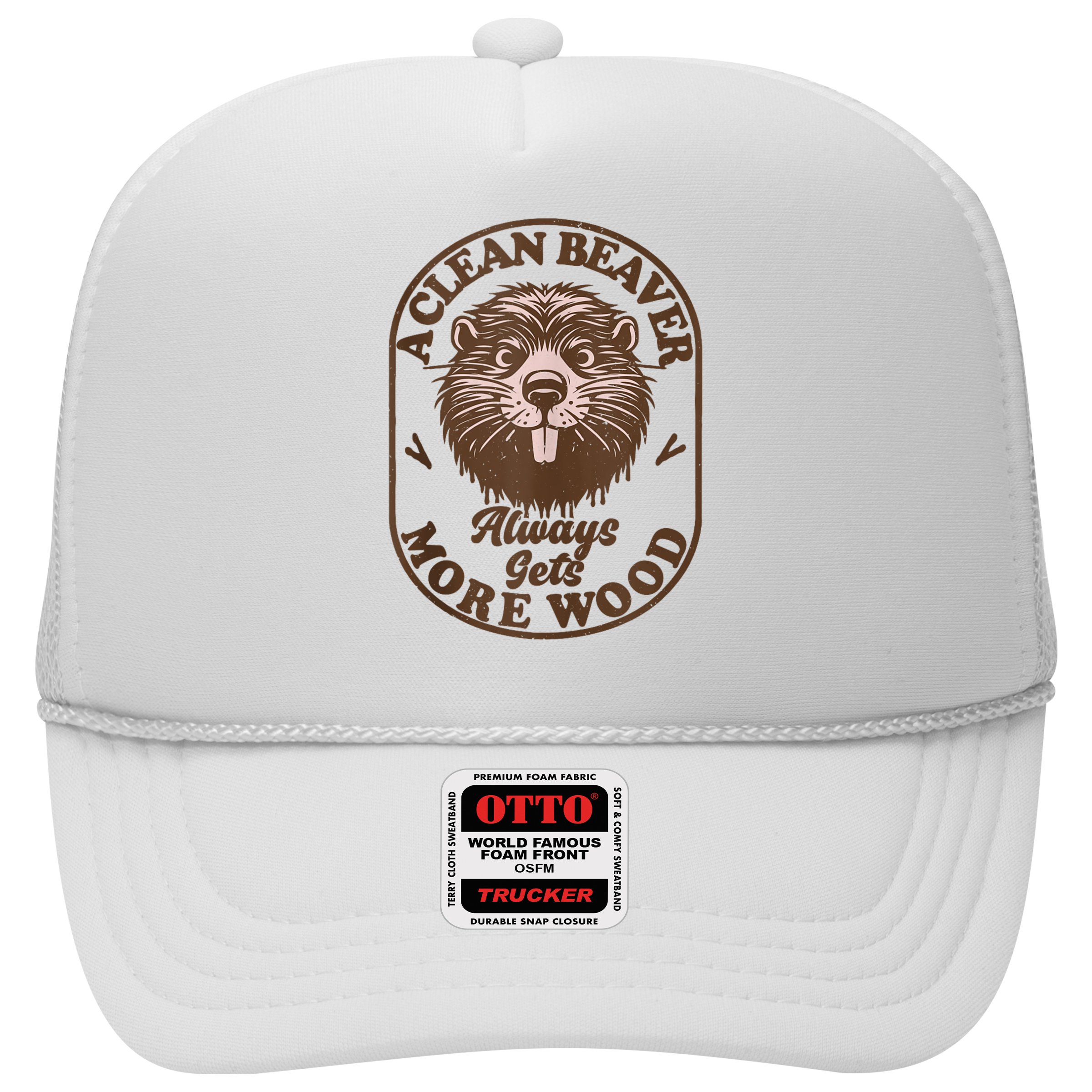 A Clean Beaver Always Gets More Wood Graphic Funny Raunchy Hat