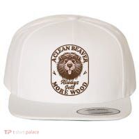 A Clean Beaver Always Gets More Wood Graphic Funny Raunchy Wool Snapback Cap