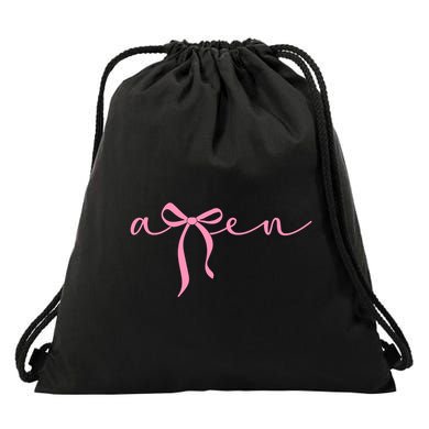 Amen Coquette Bow Drawstring Bag