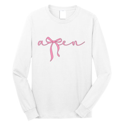 Amen Coquette Bow Long Sleeve Shirt