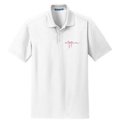 Amen Coquette Bow Dry Zone Grid Polo