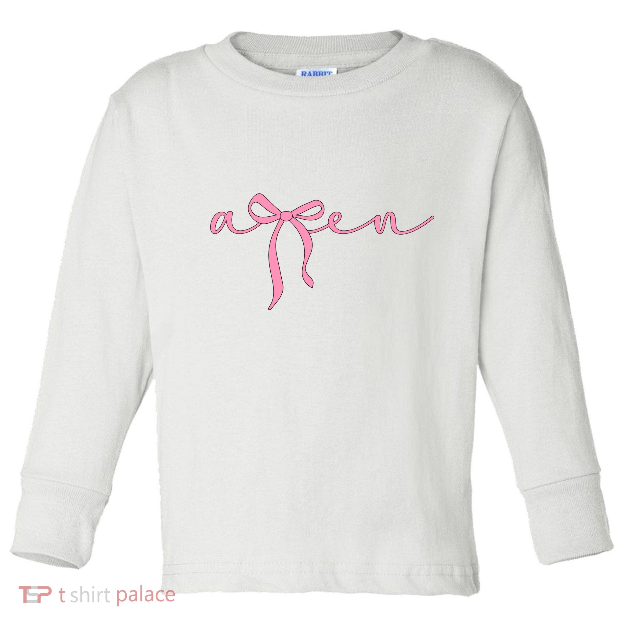 Amen Coquette Bow Toddler Long Sleeve Shirt
