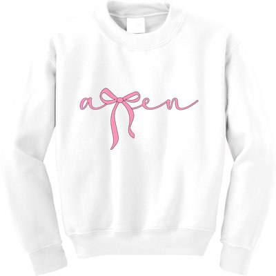 Amen Coquette Bow Kids Sweatshirt
