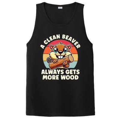 A Clean Beaver Always Gets More Wood Adult Humor PosiCharge Competitor Tank