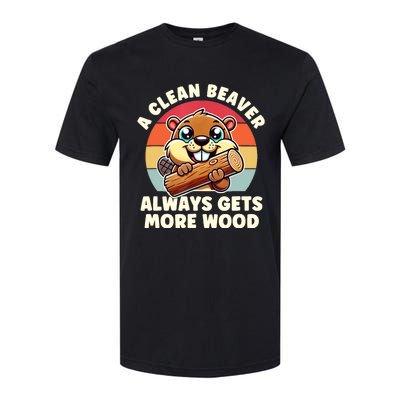 A Clean Beaver Always Gets More Wood Adult Humor Softstyle® CVC T-Shirt