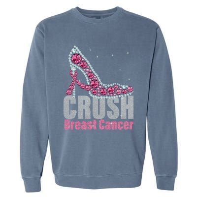 Awesome Crush Breast Cancer Gift A Bling Shoes Gift Garment-Dyed Sweatshirt