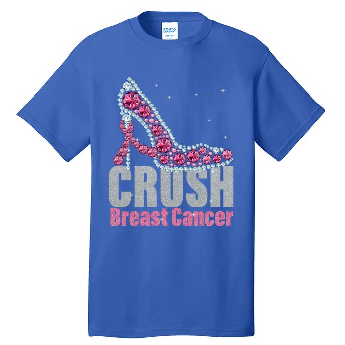 Awesome Crush Breast Cancer Gift A Bling Shoes Gift Tall T-Shirt