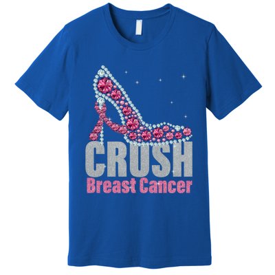 Awesome Crush Breast Cancer Gift A Bling Shoes Gift Premium T-Shirt