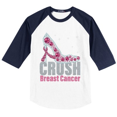 Awesome Crush Breast Cancer Gift A Bling Shoes Gift Baseball Sleeve Shirt