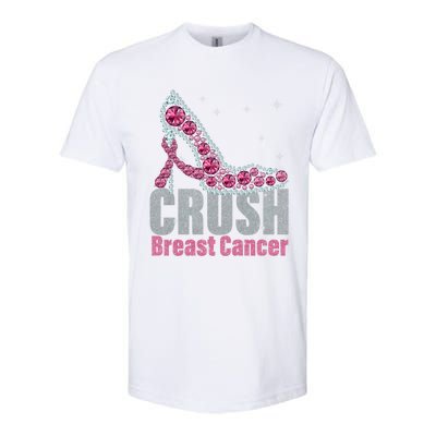 Awesome Crush Breast Cancer Gift A Bling Shoes Gift Softstyle CVC T-Shirt