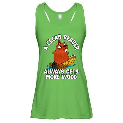 A Clean Beaver Always Gets More Wood Ladies Essential Flowy Tank