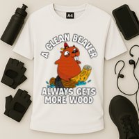 A Clean Beaver Always Gets More Wood Cooling Performance Crew T-Shirt