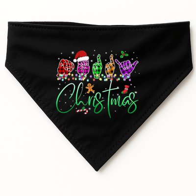 Asl Christmas Buffalo Plaid Asl Christmas USA-Made Doggie Bandana