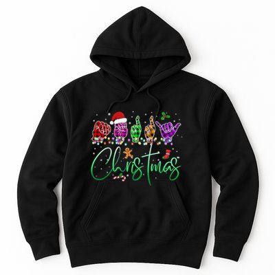 Asl Christmas Buffalo Plaid Asl Christmas Hoodie