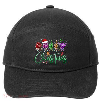 Asl Christmas Buffalo Plaid Asl Christmas 7-Panel Snapback Hat
