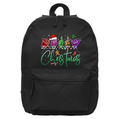 Asl Christmas Buffalo Plaid Asl Christmas 16 in Basic Backpack