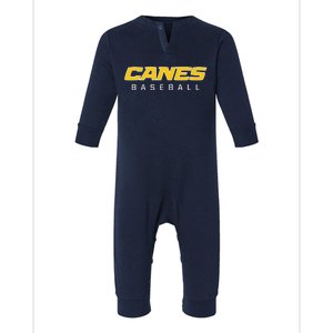 As Canes Baseball Sports Infant Fleece One Piece