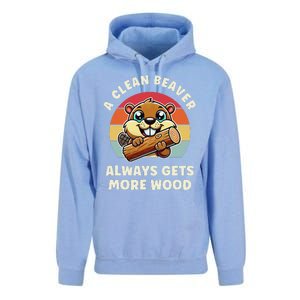 A Clean Beaver Always Gets More Wood Unisex Surf Hoodie