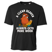 A Clean Beaver Always Gets More Wood Cooling Performance Crew T-Shirt