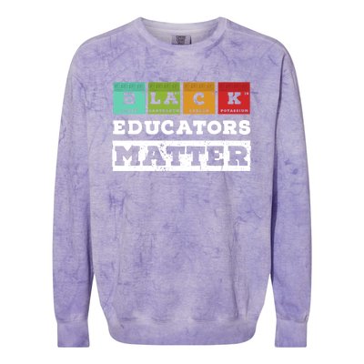 African Culture Black Educators Matter Chemistry Teacher Gift Colorblast Crewneck Sweatshirt