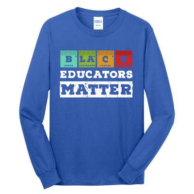 African Culture Black Educators Matter Chemistry Teacher Gift Tall Long Sleeve T-Shirt