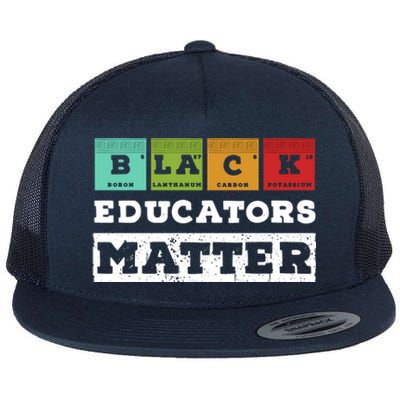 African Culture Black Educators Matter Chemistry Teacher Gift Flat Bill Trucker Hat